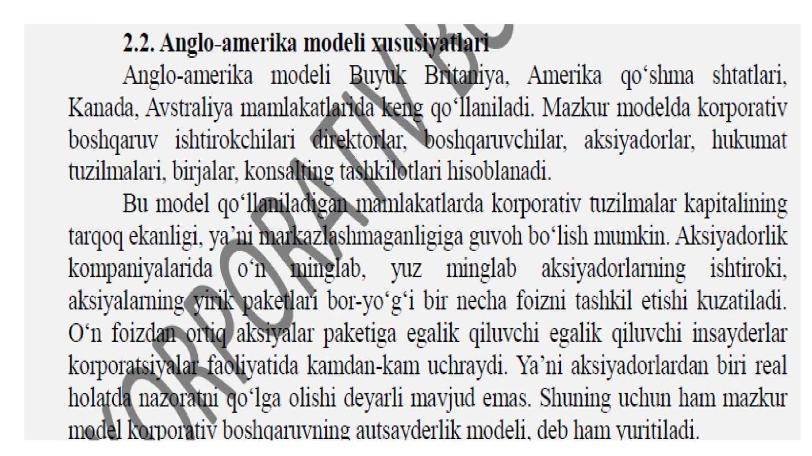 Korporativ boshqaruvning asosiy prinsiplari
