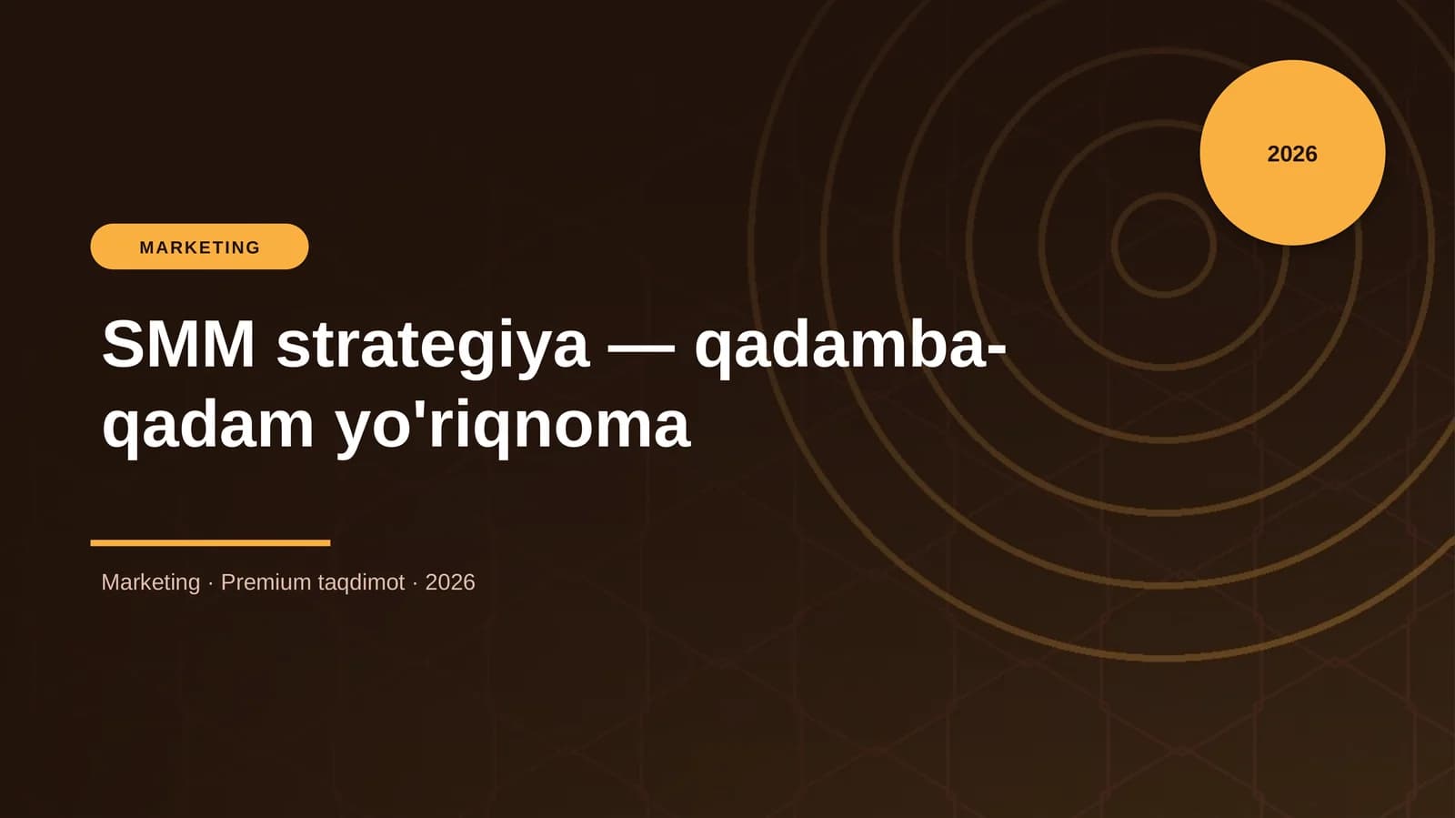 SMM strategiya — qadamba-qadam yo'riqnoma