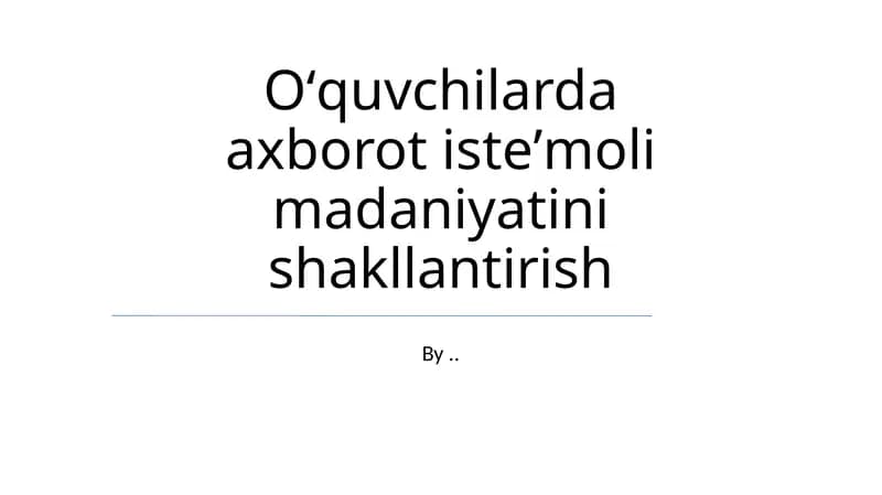 Axborot savodxonligi