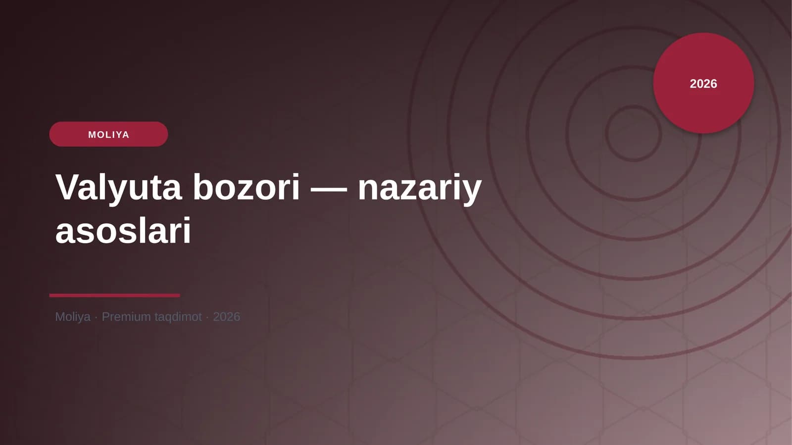 Valyuta bozori — nazariy asoslari