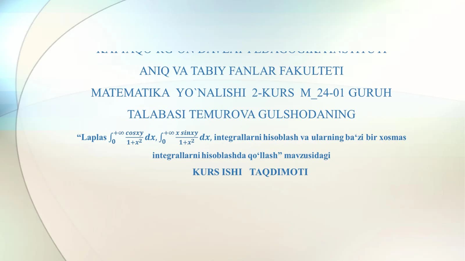 Trigonometrik funksiyalar va integrallar