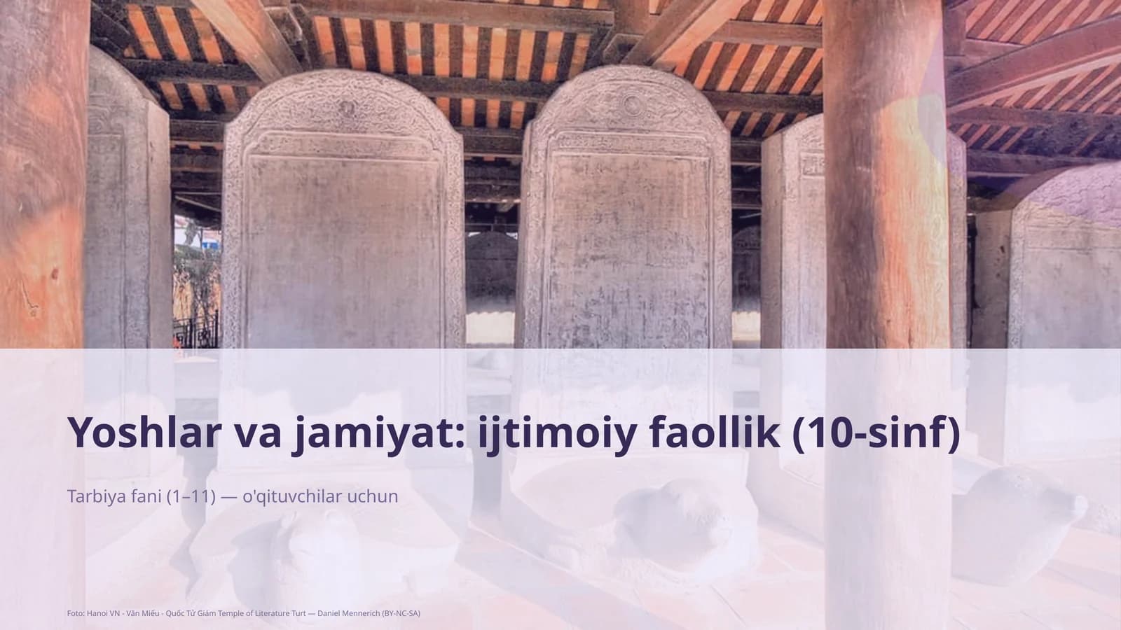 Yoshlar va jamiyat: ijtimoiy faollik (10-sinf)
