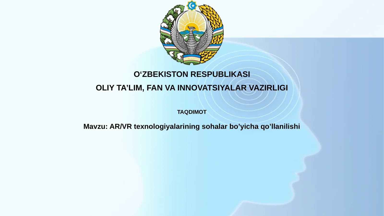 AR/VR texnologiyalari Ta'rif va asosiy tushunchalar