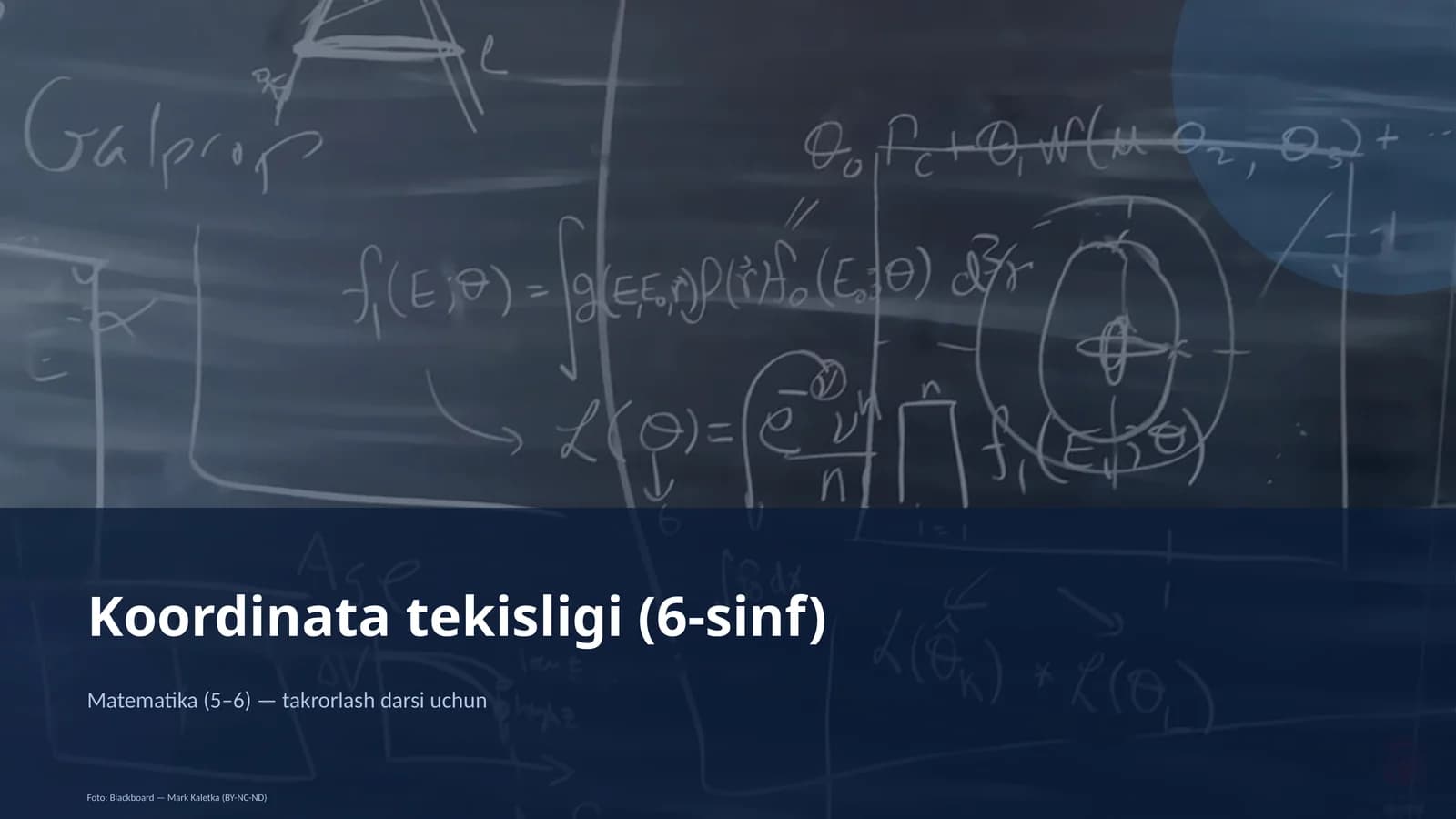 Koordinata tekisligi (6-sinf)