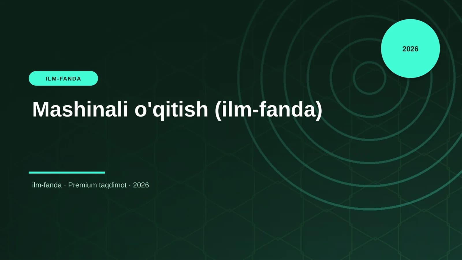 Mashinali o'qitish (ilm-fanda)