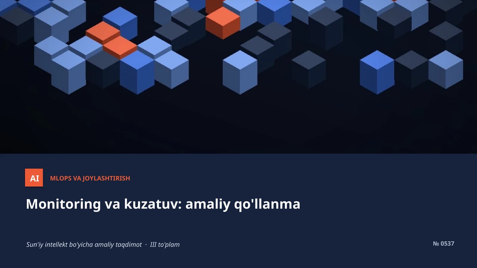MLOPS VA JOYLASHTIRISH