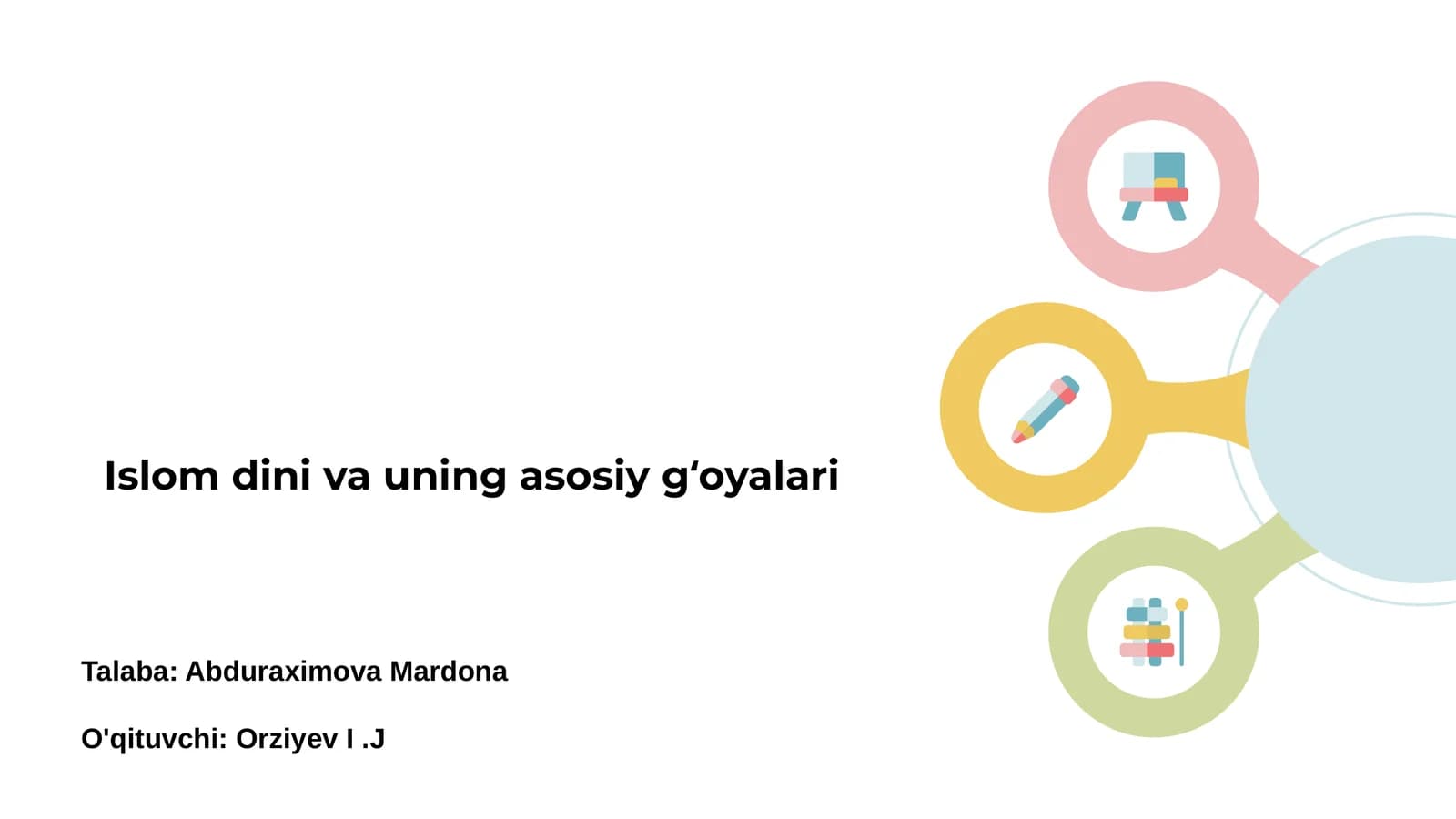 Islom dini va uning asosiy gʻoyalari