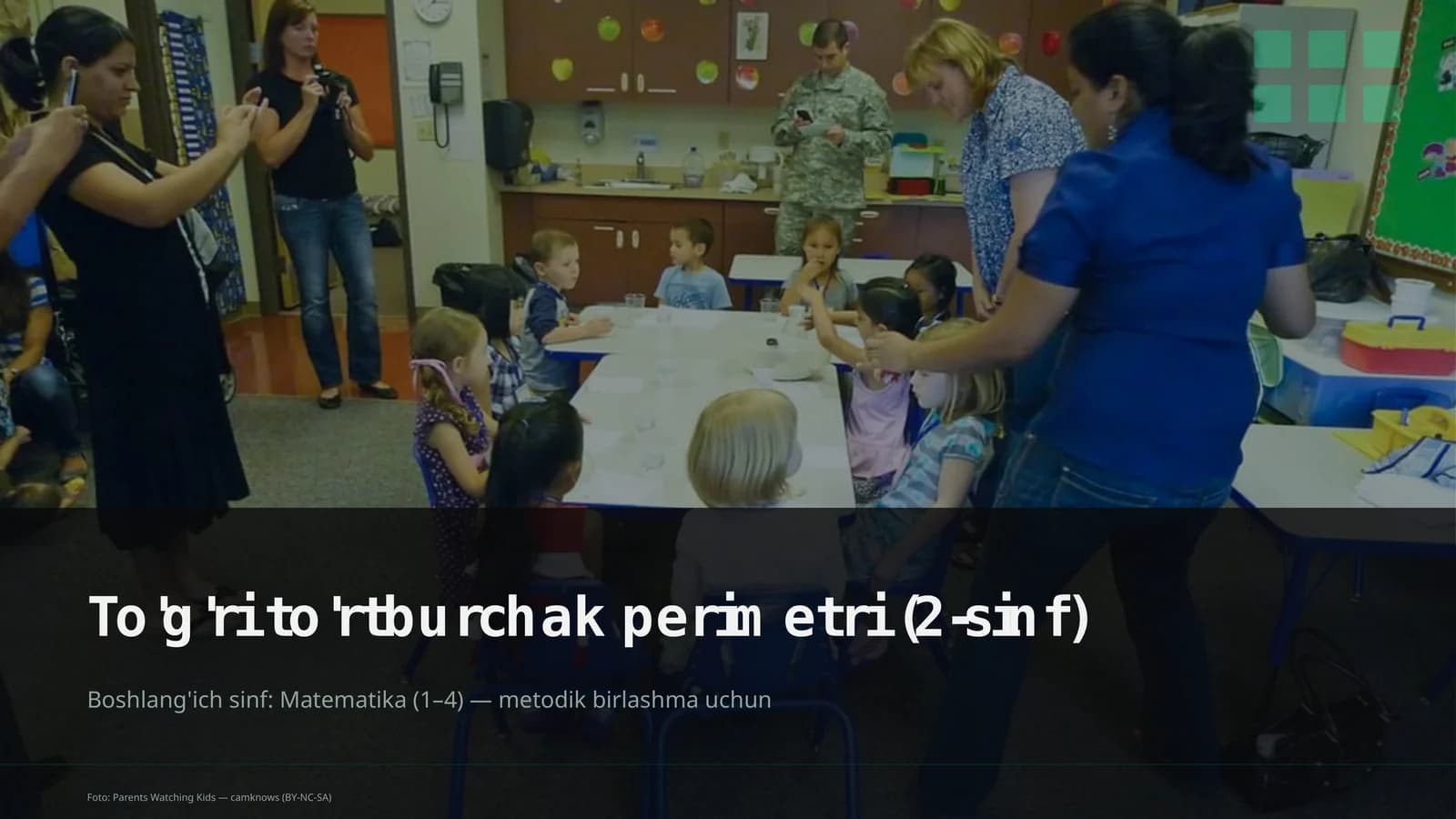 To'g'ri to'rtburchak perimetri (2-sinf)