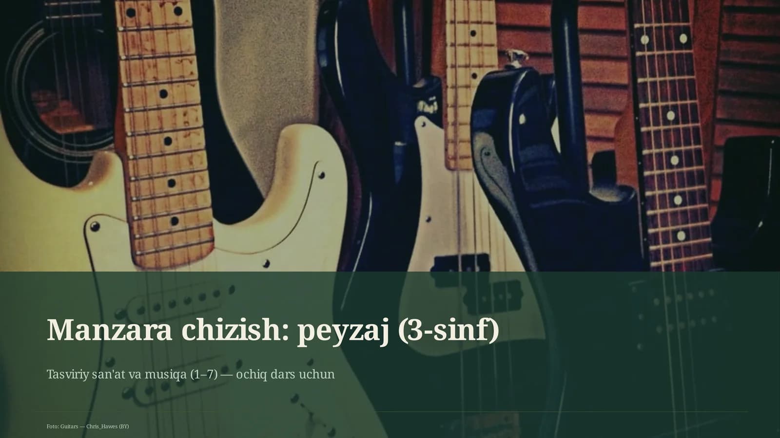Manzara chizish: peyzaj (3-sinf)