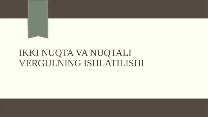 Ikkinuqta va nuqta livergulning ishlatilishi
