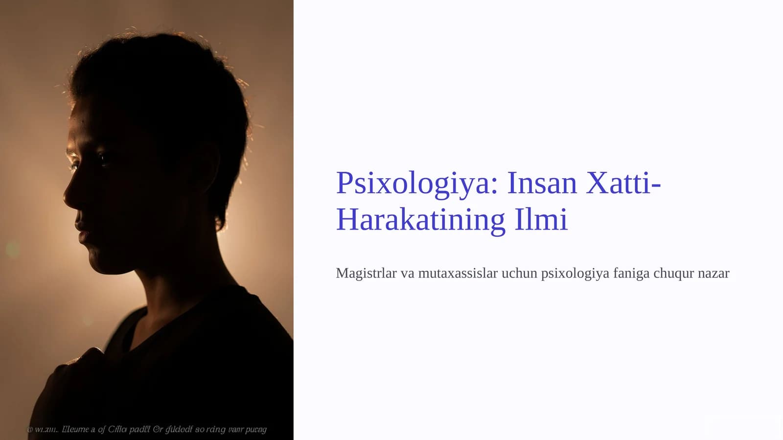 Insan Xatti-Harakatining Ilmi