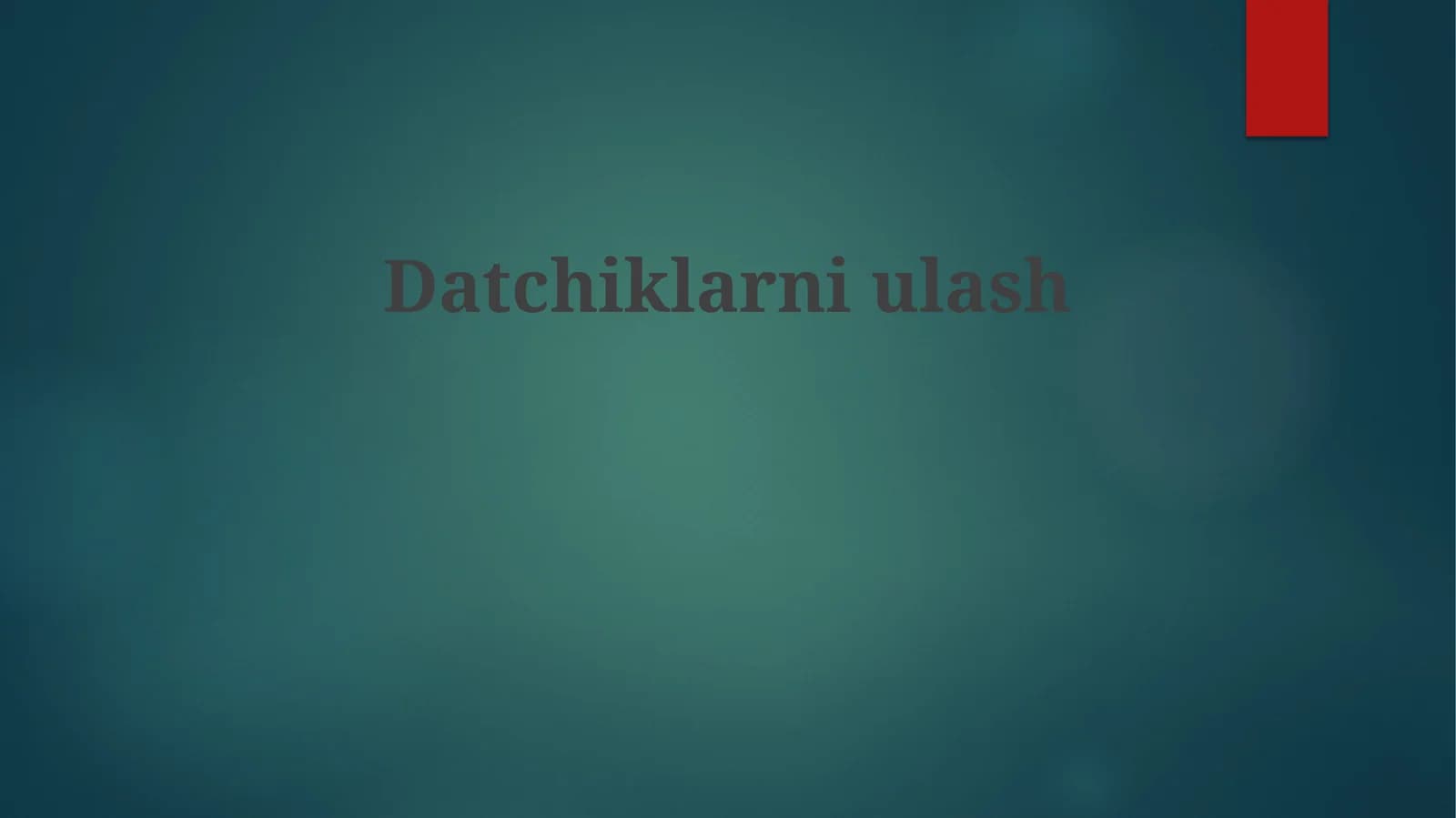 Datchiklarni ulash