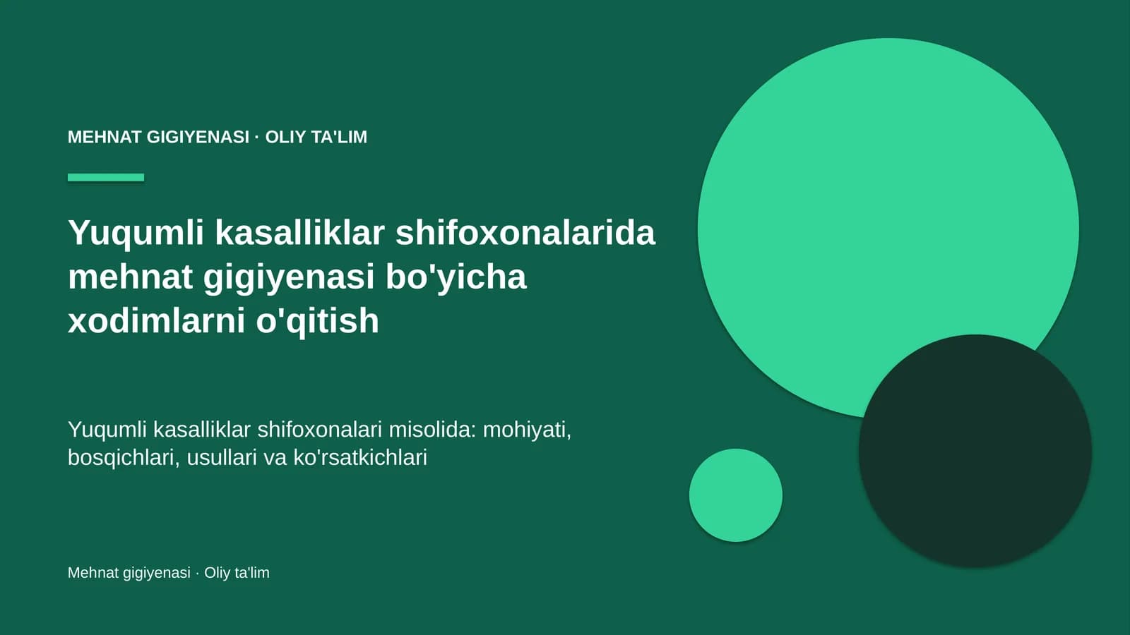 yuqumli kasalliklar shifoxonalarida mehnat gigiyenasi bo'yicha xodimlarni o'qitish 2763