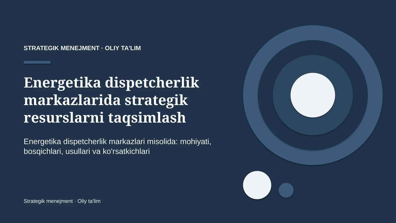 energetika dispetcherlik markazlarida strategik resurslarni taqsimlash 2130