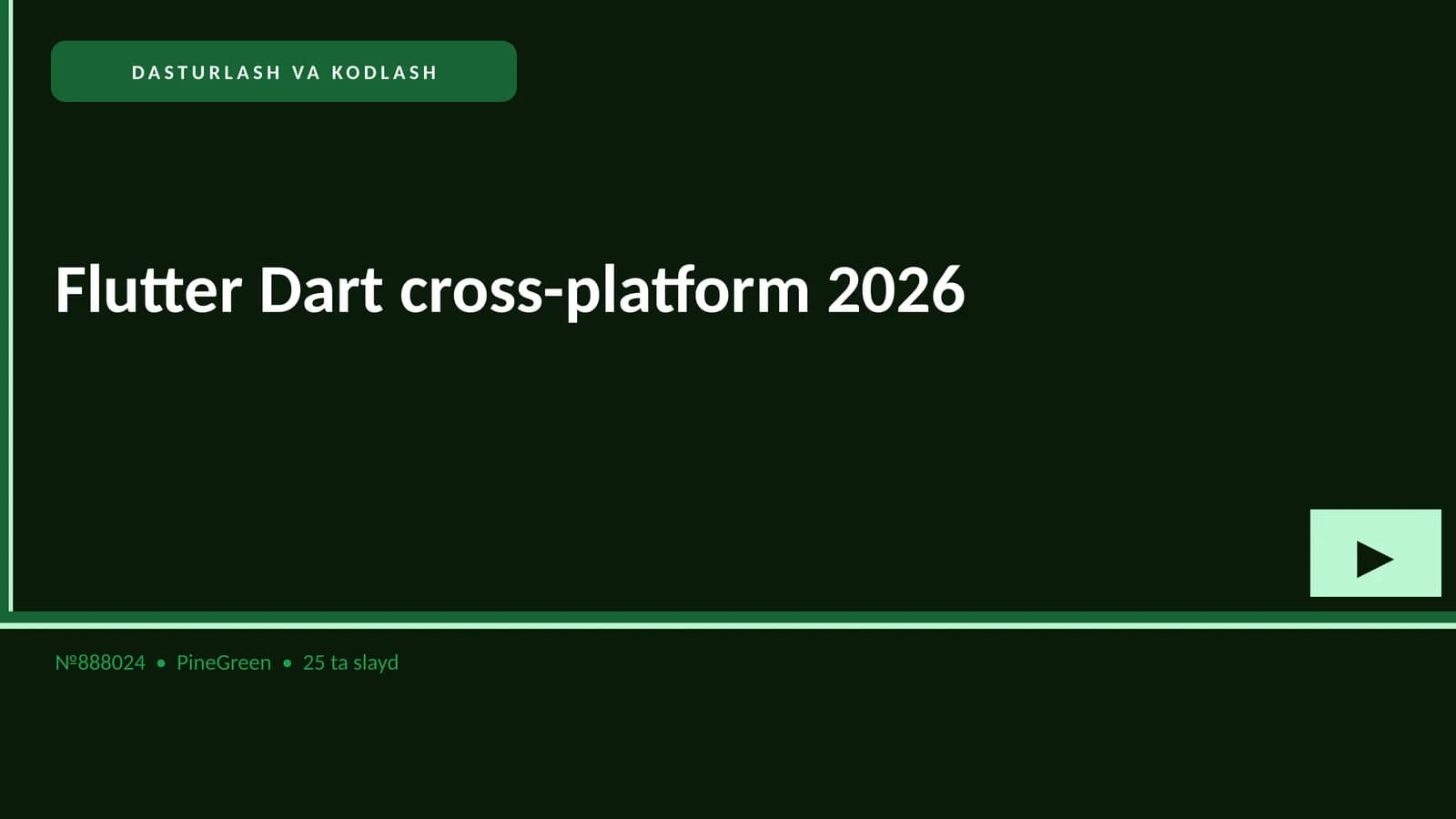 Flutter Dart cross-platform 2026