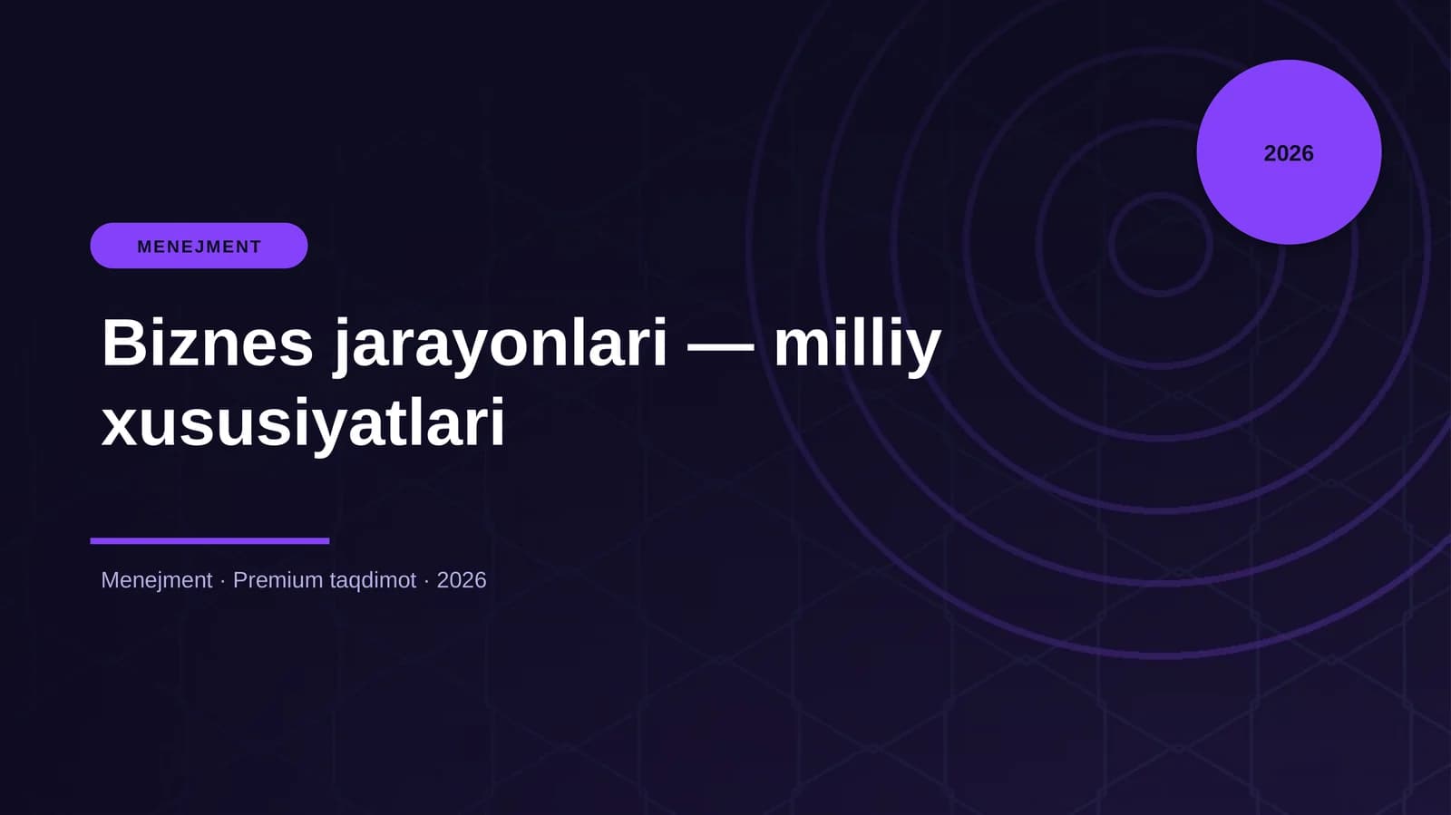 Biznes jarayonlari — milliy xususiyatlari