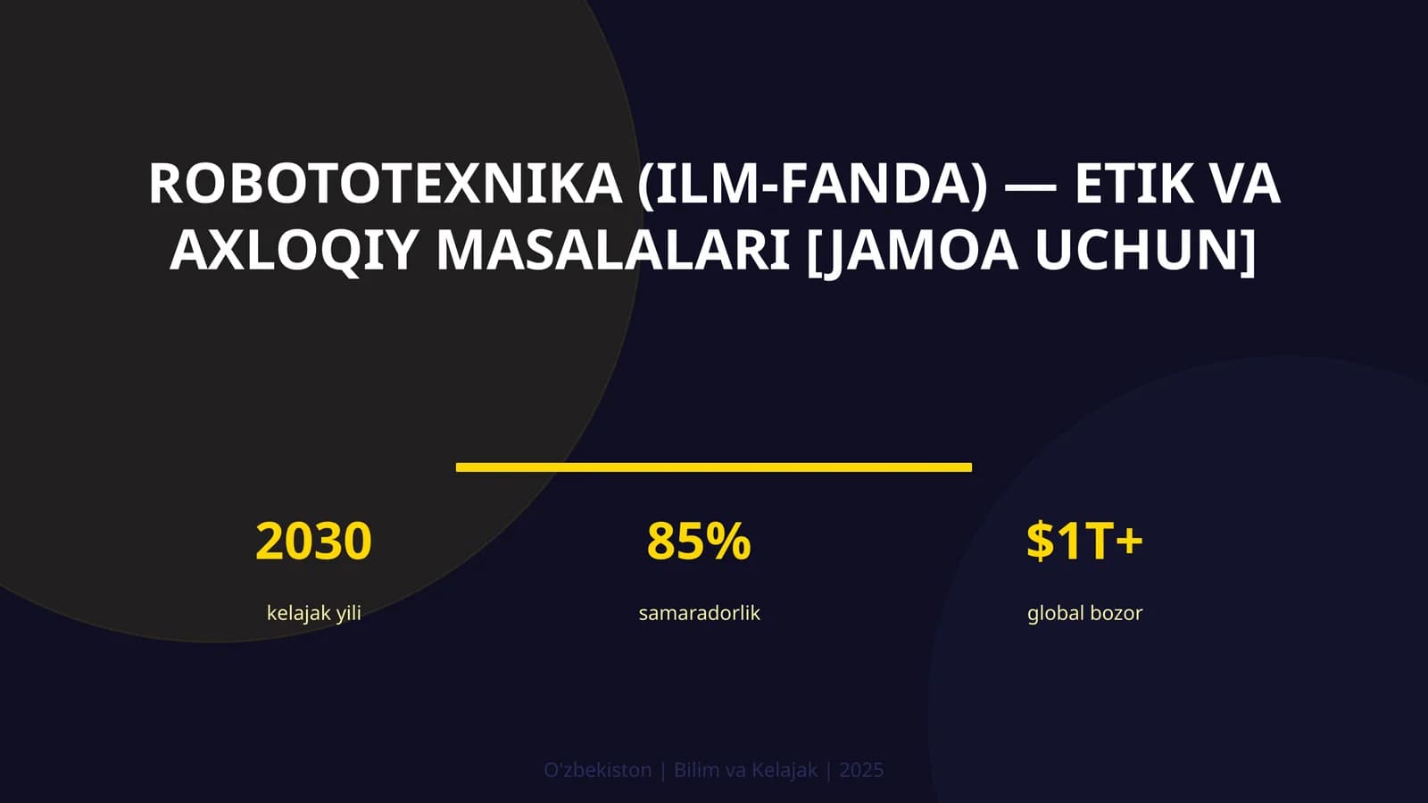 Robototexnika (ILM-FANDA) — ETIK VA AXLOQIY MASALALARI [JAMOA UCHUN]