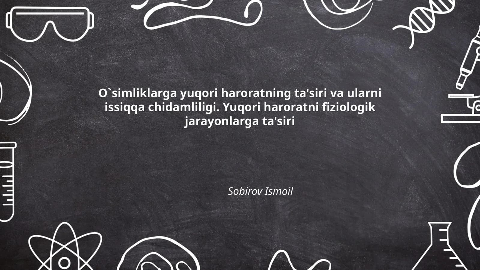 O`simliklarga yuqori haroratning ta'siri
