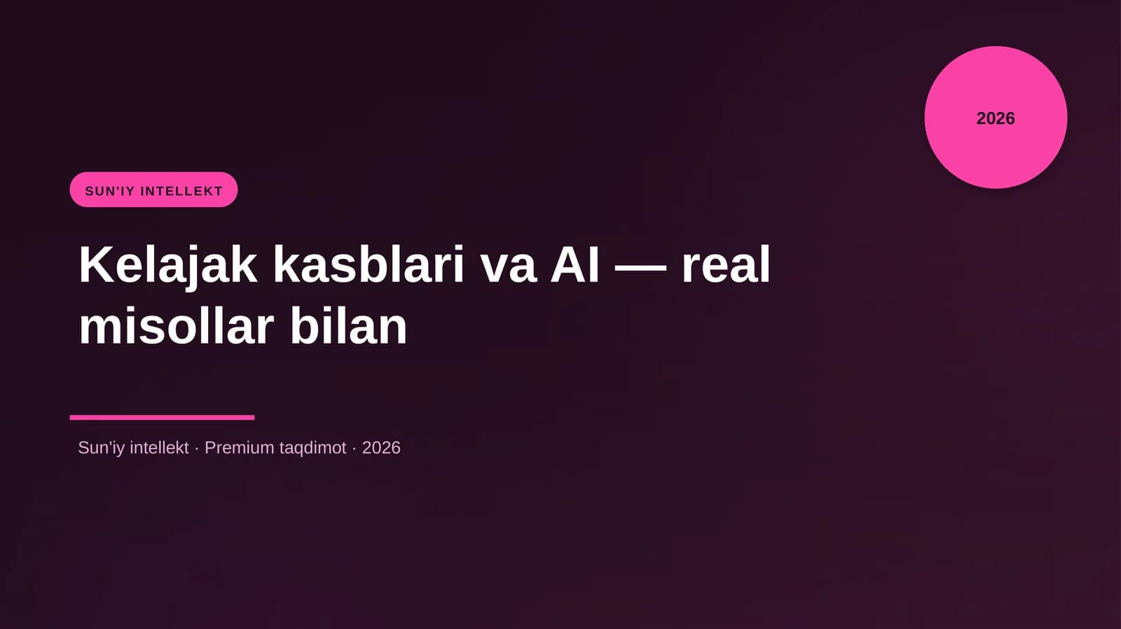 Kelajak kasblari va AI — real misollar bilan