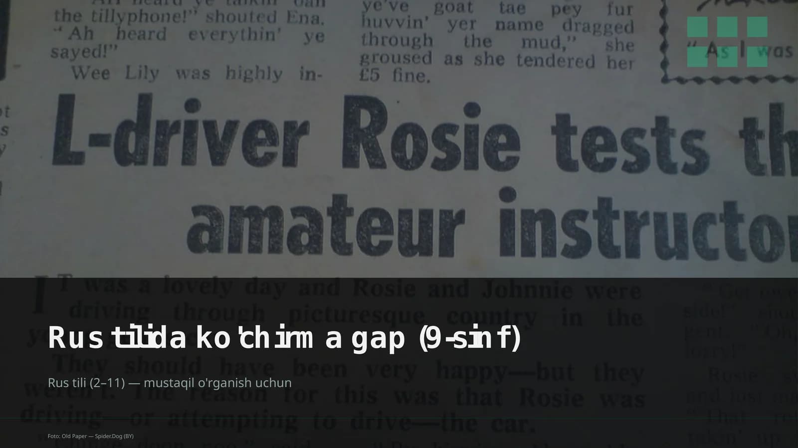 Rus tilida ko'chirma gap (9-sinf)