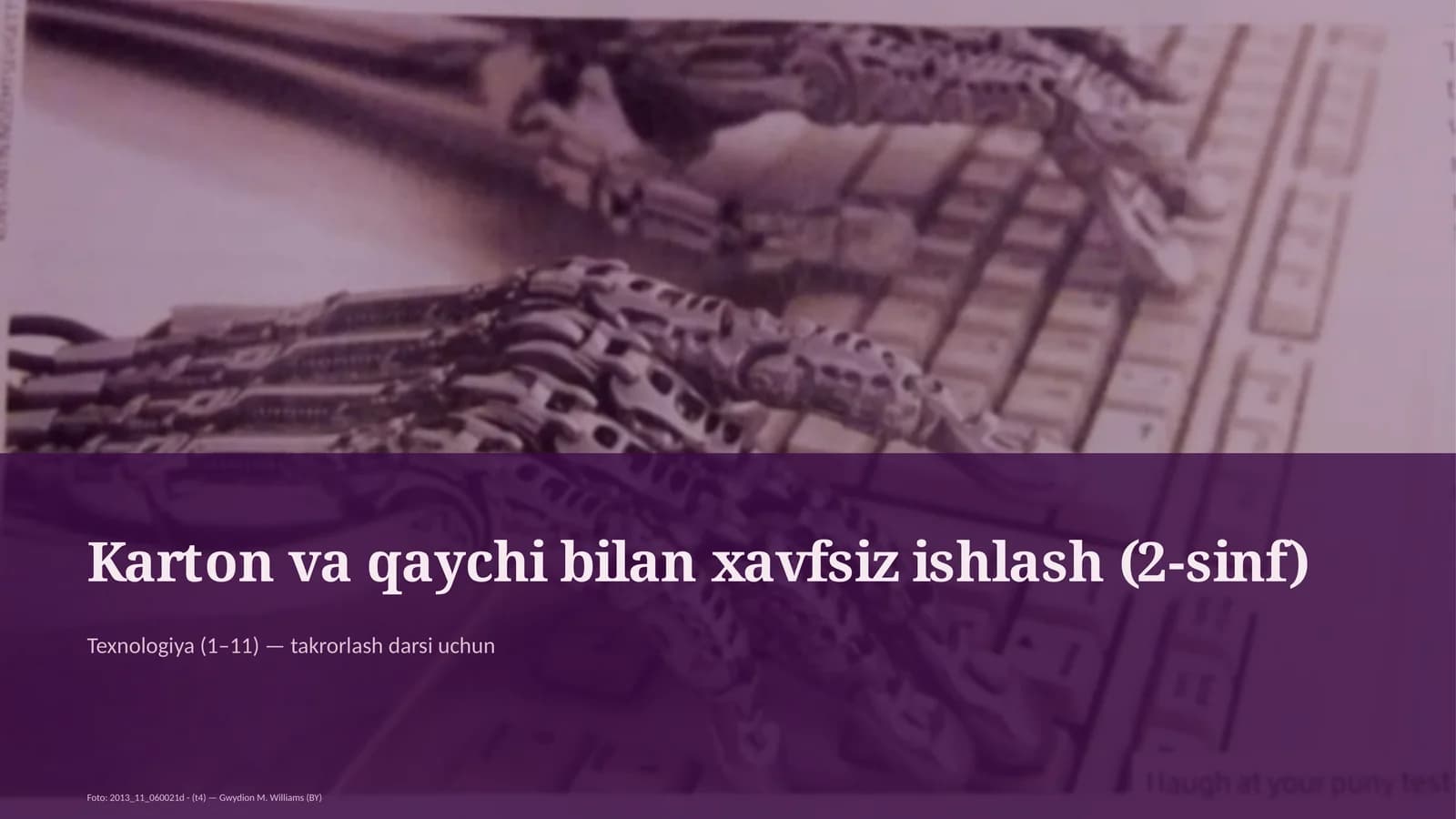 Karton va qaychi bilan xavfsiz ishlash (2-sinf)