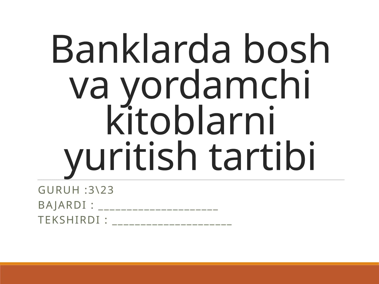 Banklar dа Bоshvоydаmchilik Kitоblаri Niyаt Маrkаzi