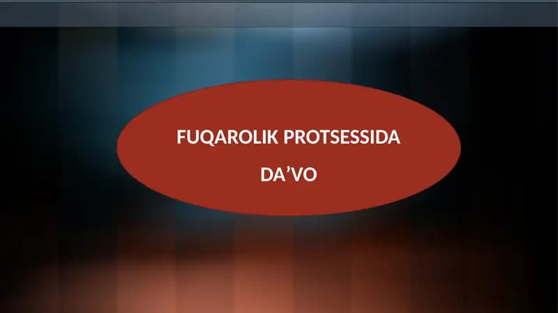 FUQAROLIK PROTSESSIDADAʼVO