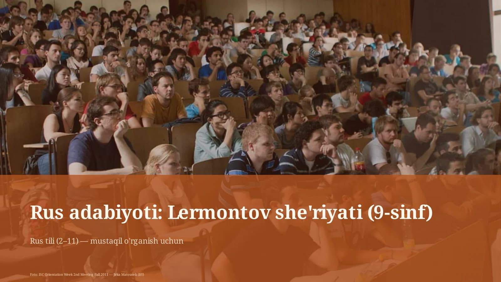 Rus adabiyoti: Lermontov she'riyati (9-sinf)