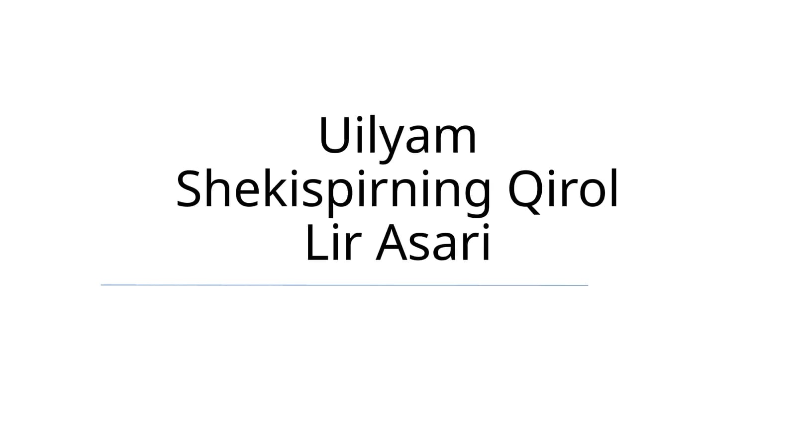 Qirol Lir Asari
