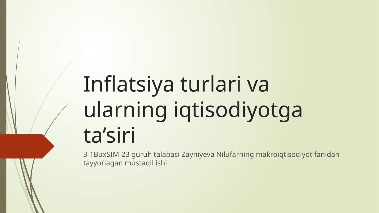 Inflatsiya turlari va ularning iqtisodiyotga ta’siri