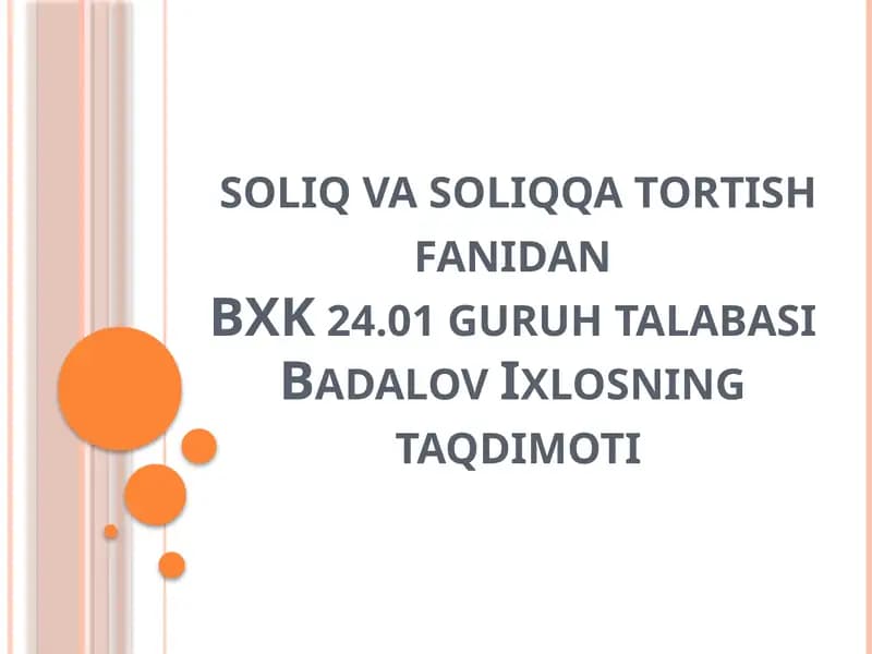 Foyda solig‘ining iqtisodiy mohiyati va joriy etilish bosqichlari