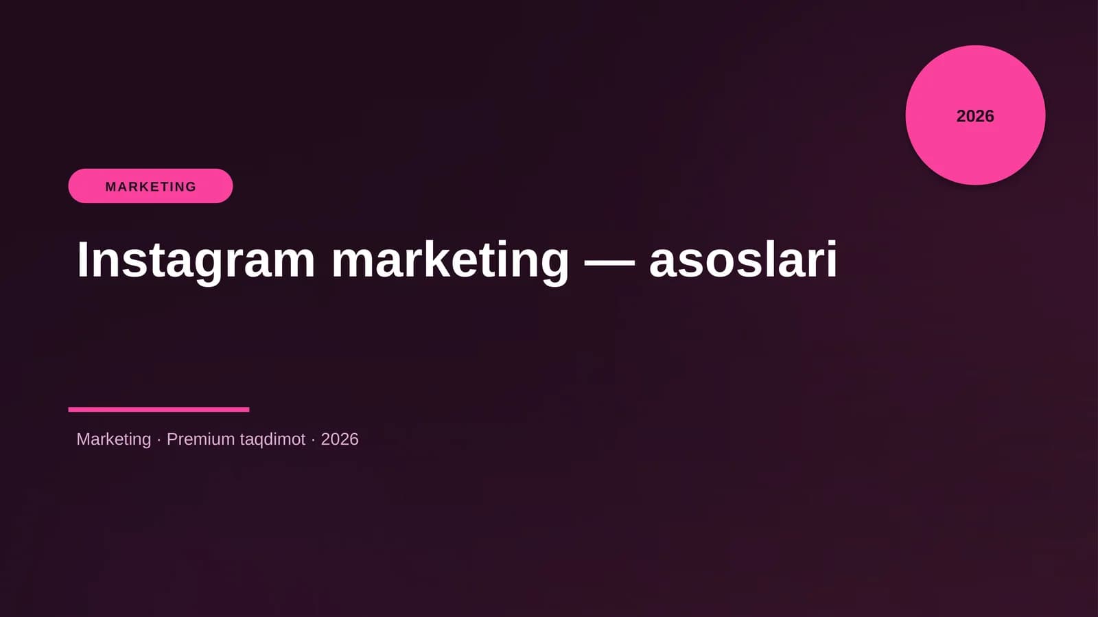 Instagram marketing — asoslari
