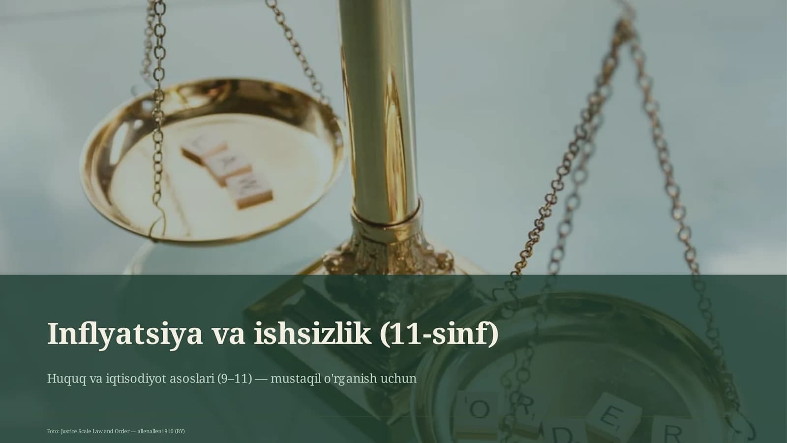 Huquq va iqtisodiyot asoslari (9–11)