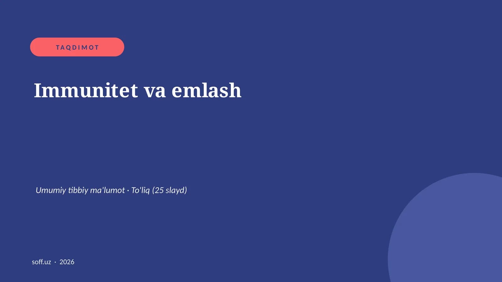 Immunitet va emlash