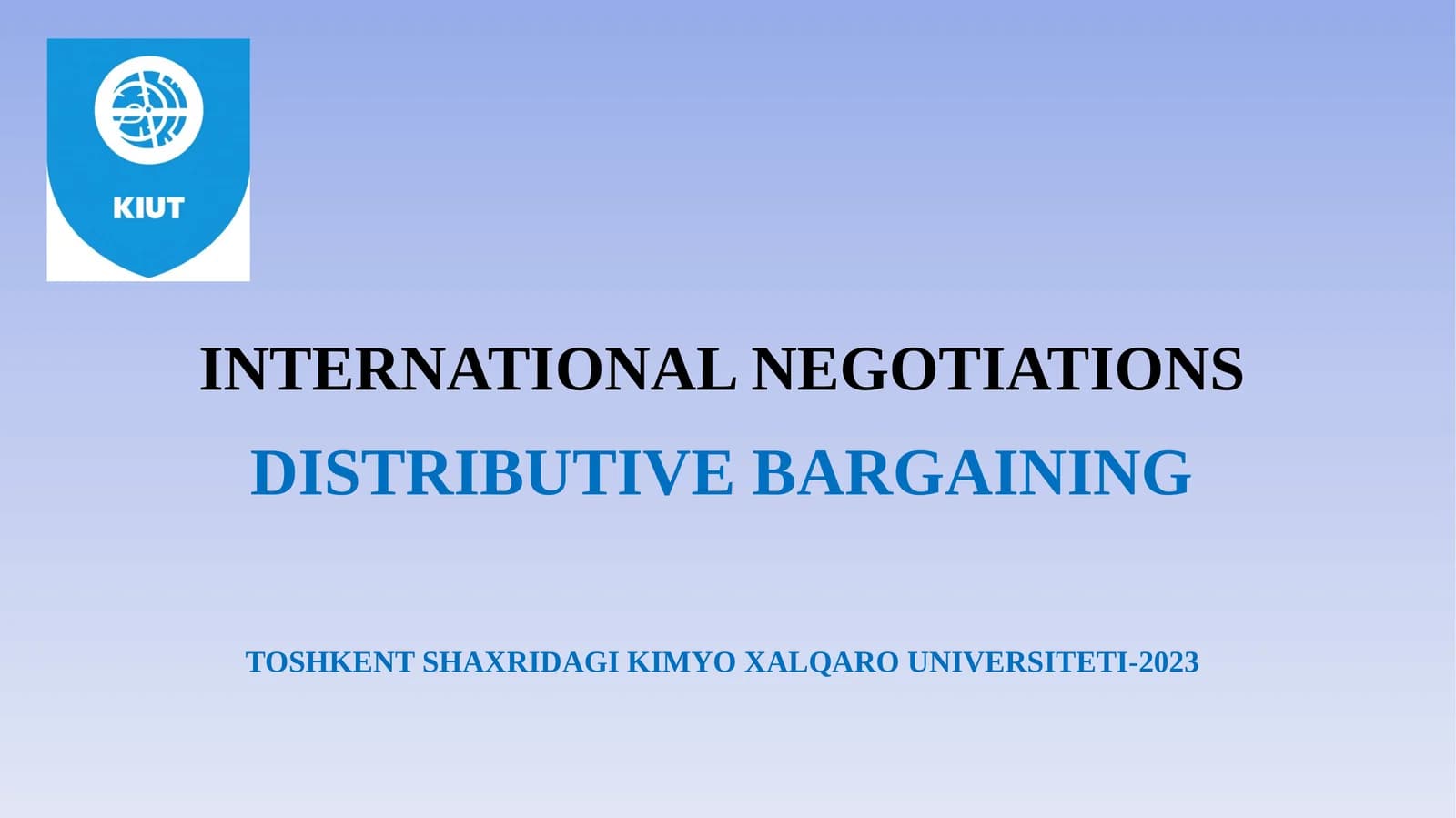 Distributive bargaining