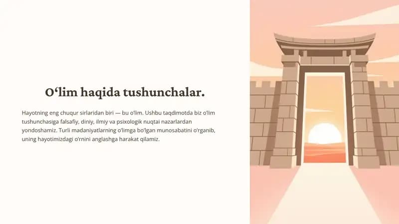O‘lim haqida tushunchalar