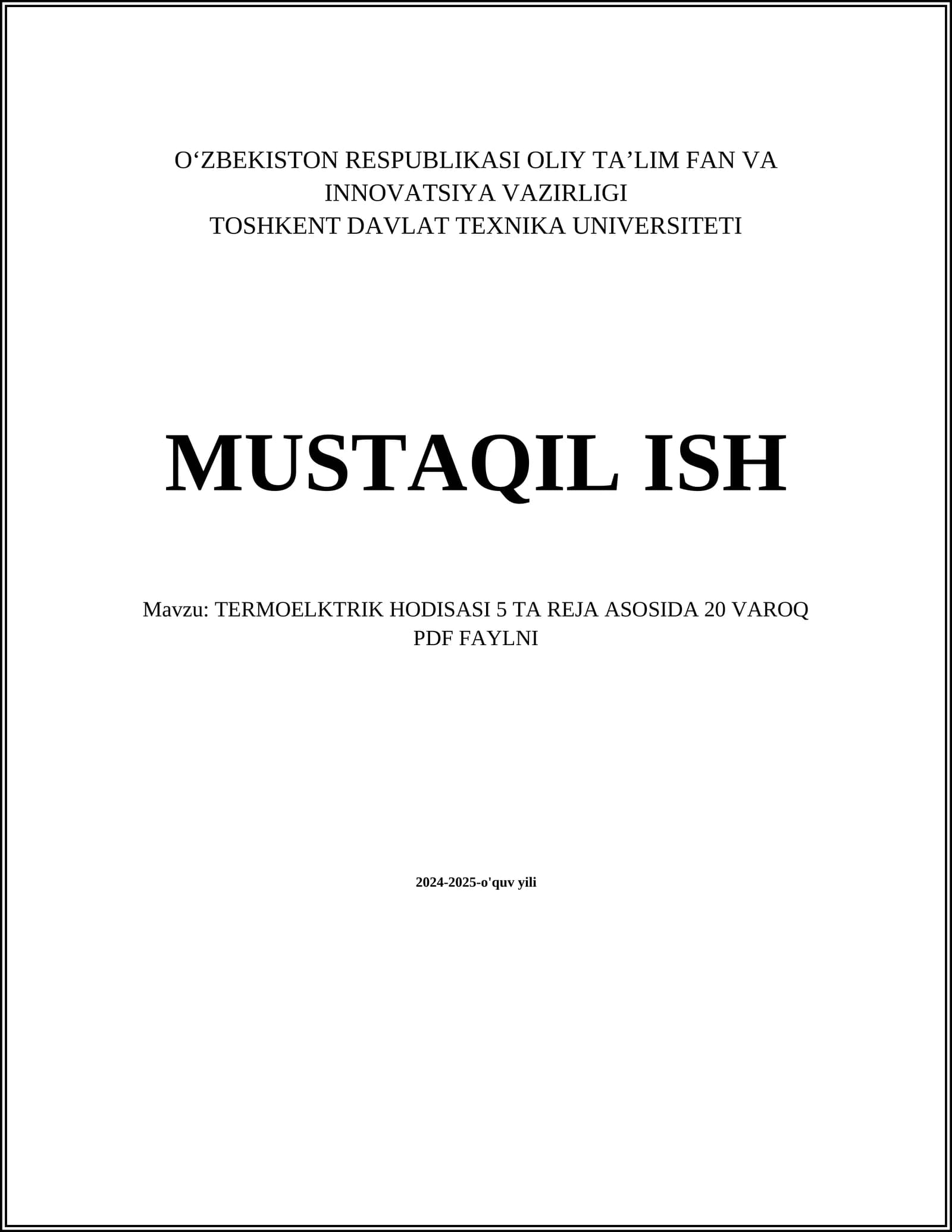TERMOELKTRIK HODISASI