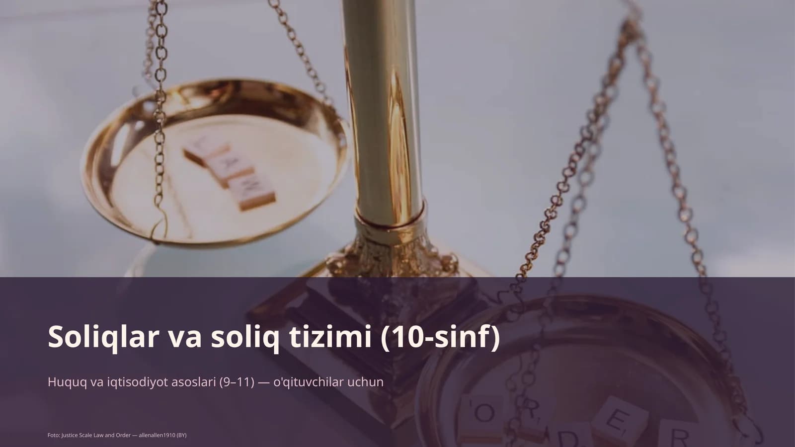 Soliqlar va soliq tizimi (10-sinf)