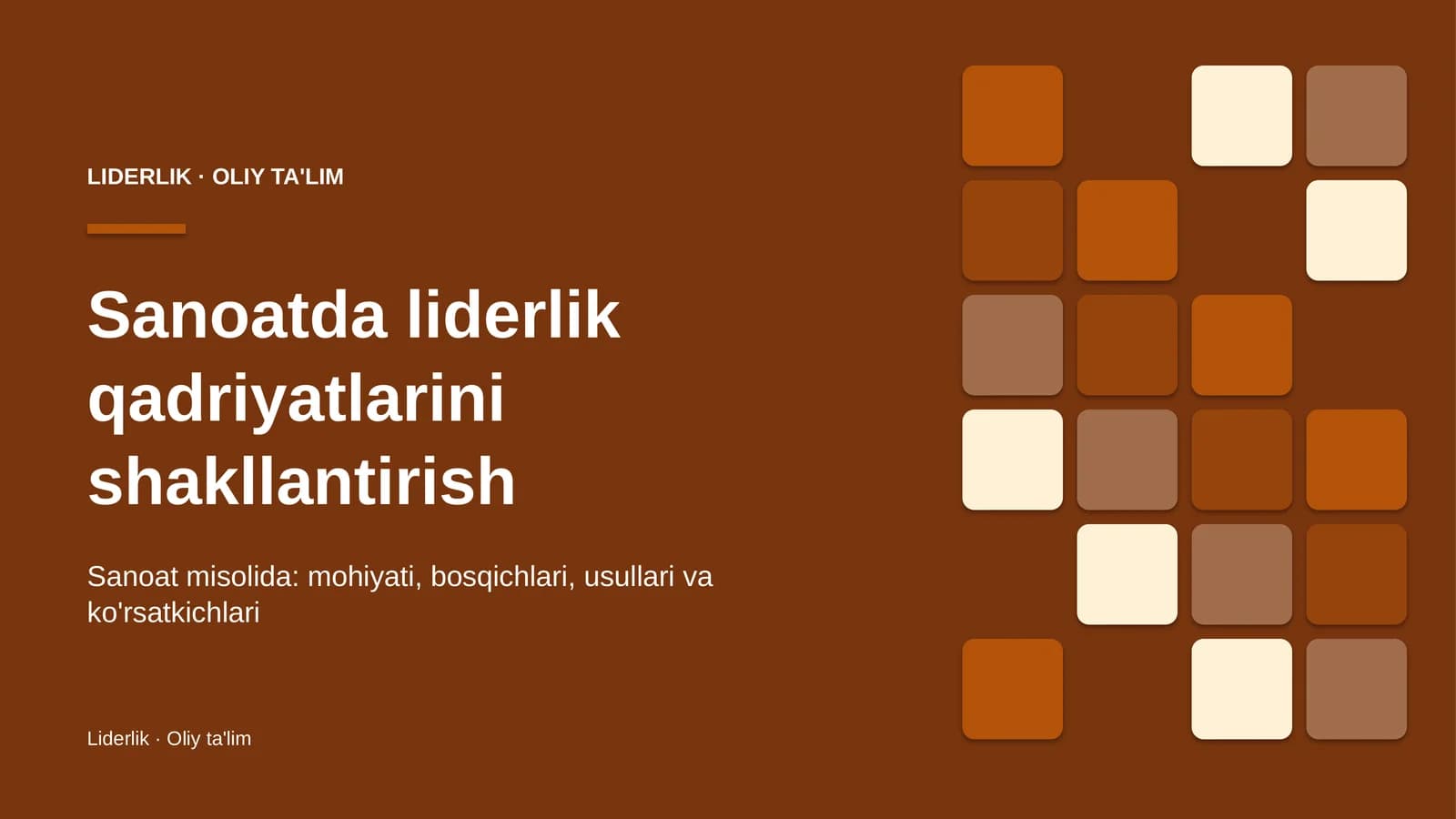 sanoatda liderlik qadriyatlarini shakllantirish 1428