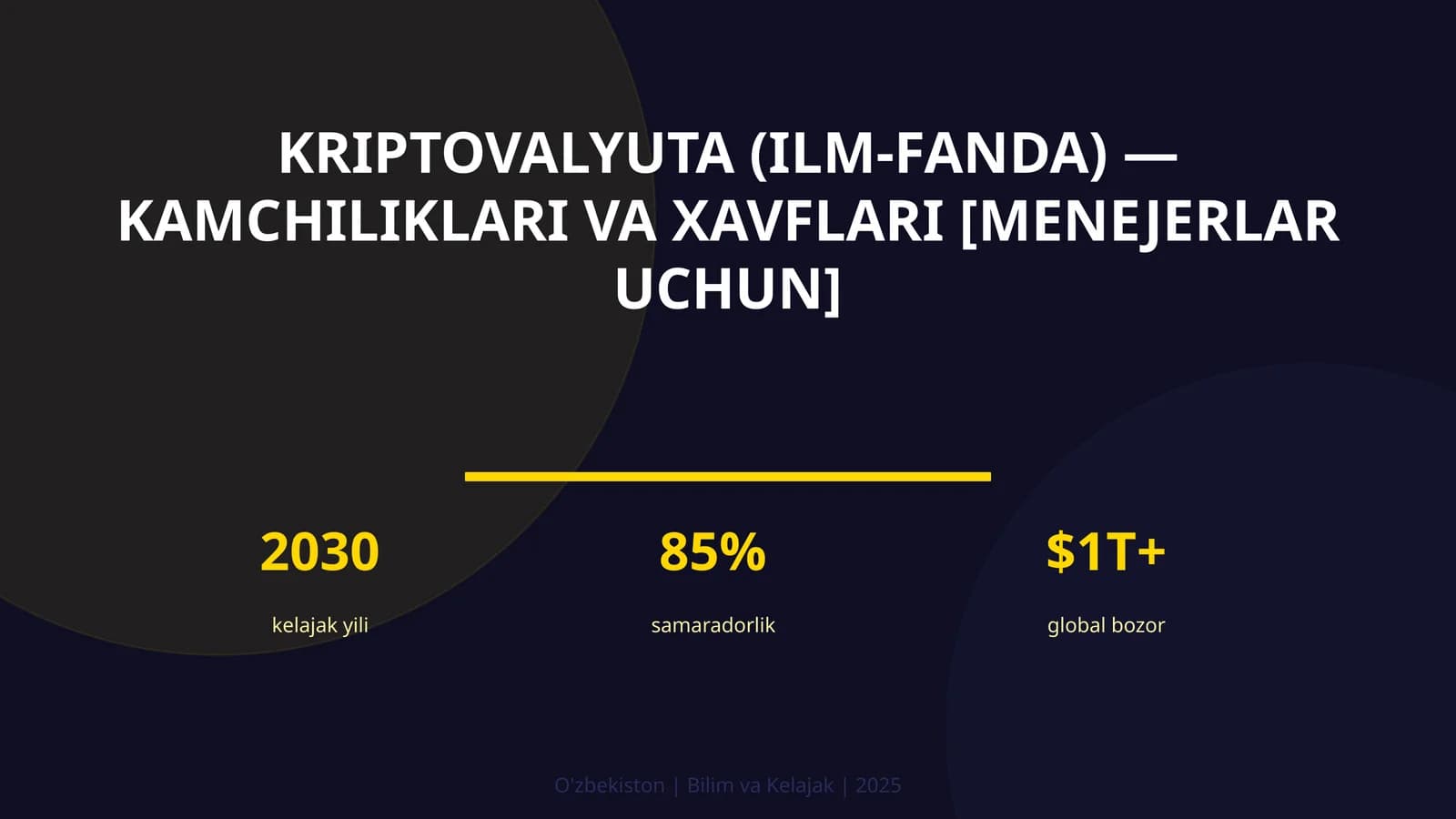 Kriptovalyuta (ilm-fanda) – kamchiliklari va xavflari [menejerlar uchun]