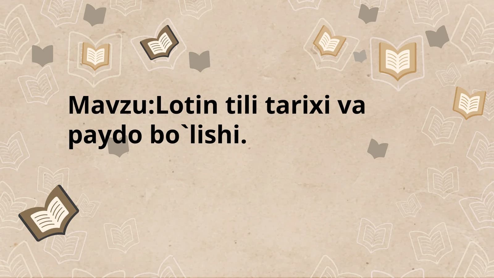 Lotin tili tarixi va paydo bo'lishi