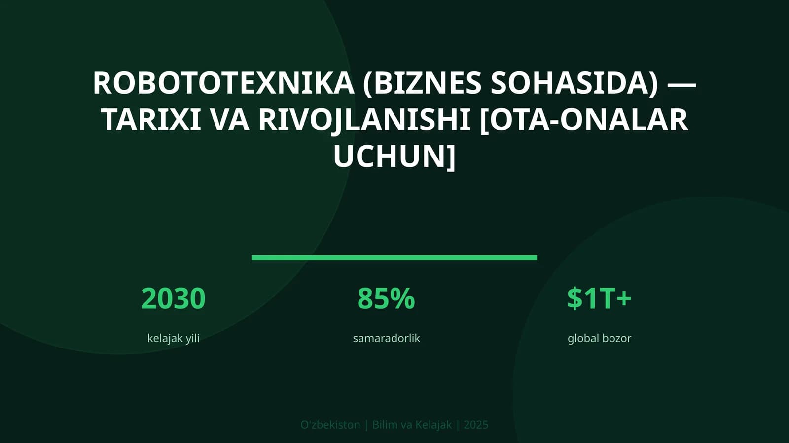 Robototexnika (biznes sohasida) — tarixi va rivojlanishi [ota-onalar uchun]