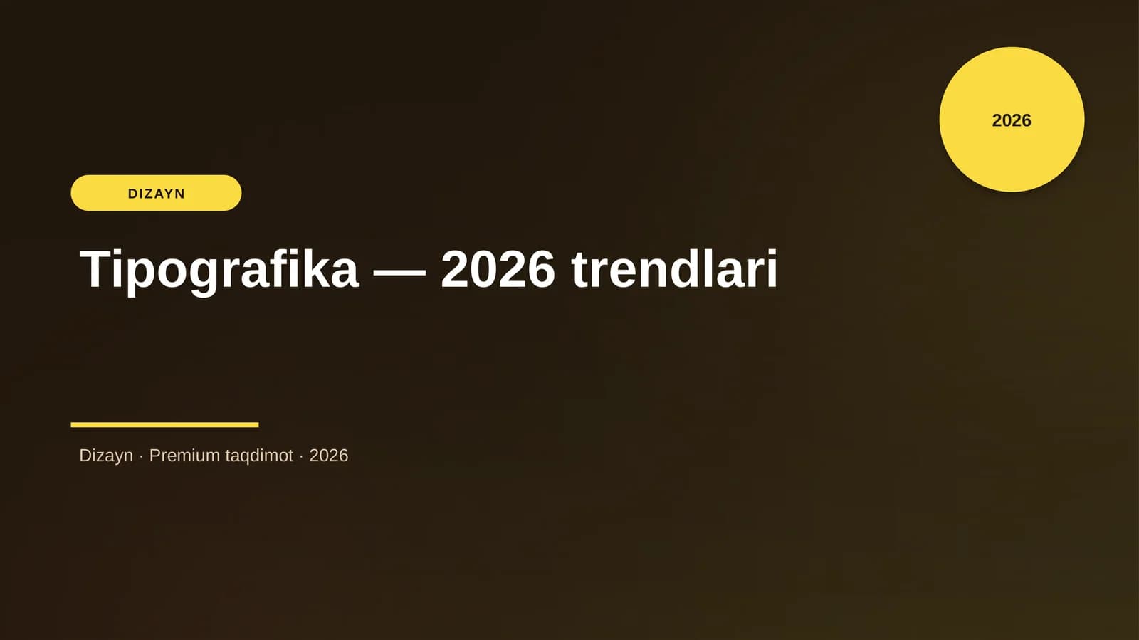 Tipografika — 2026 trendlari