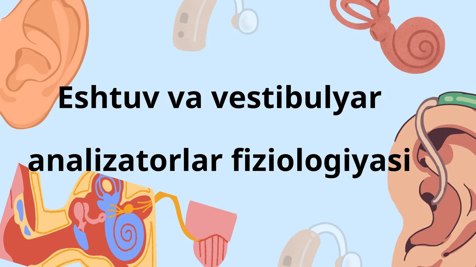 Eshtuv va vestibulyar analizatorlar fiziologiyasi