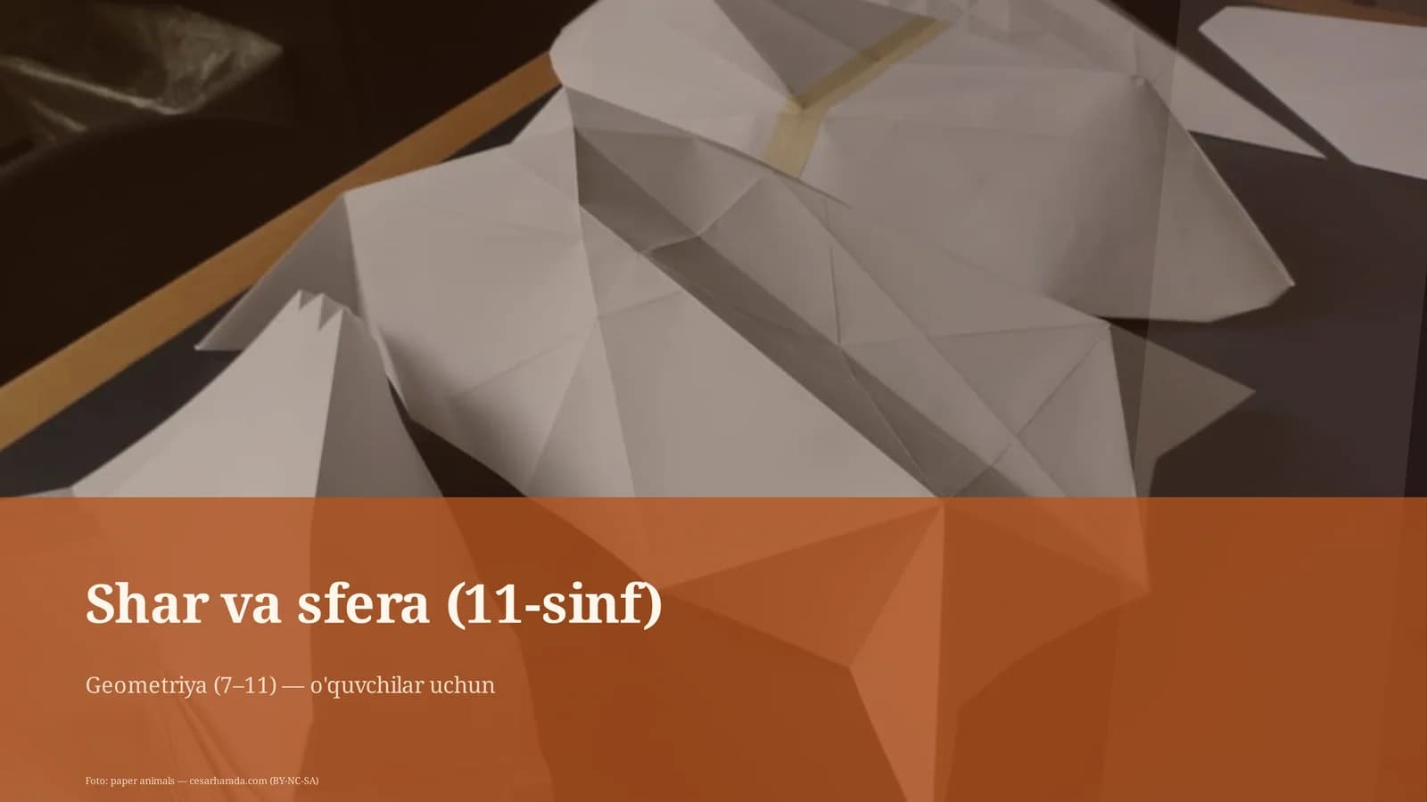 Shar va sfera (11-sinf)