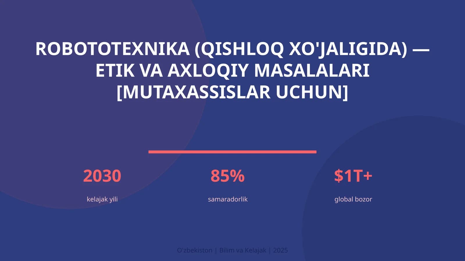 ROBOTOTEXNIKA (QISHLOQ XO'JALIGIDA) — ETIK VA AXLOQIY MASALALARI [MUTAXASSISLAR UCHUN]