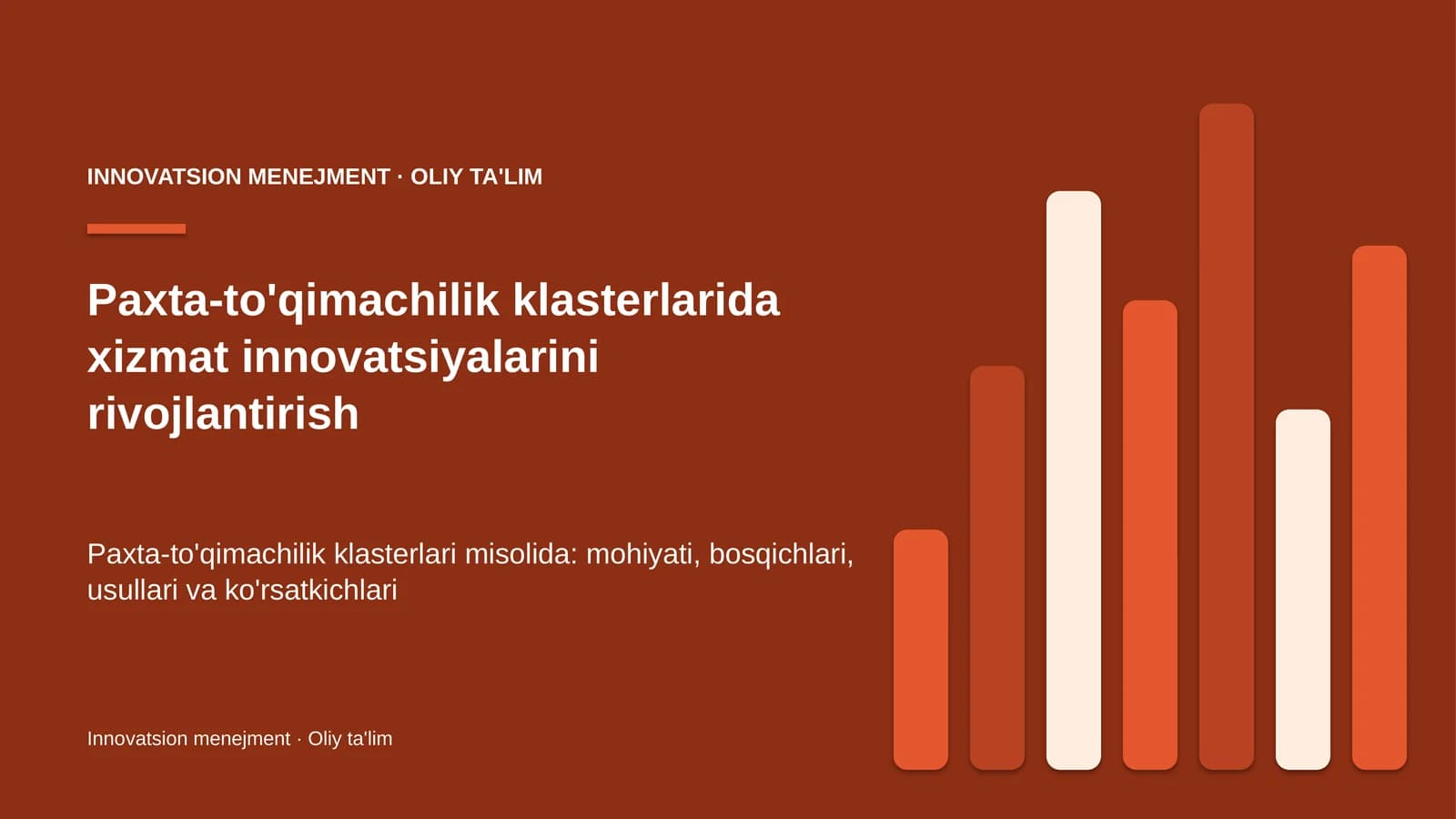 paxta to'qimachilik klasterlarida xizmat innovatsiyalarini rivojlantirish 9487