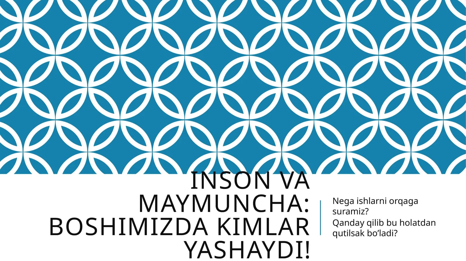 Inson va maymuncha boshimizda kimlar yashaydi!