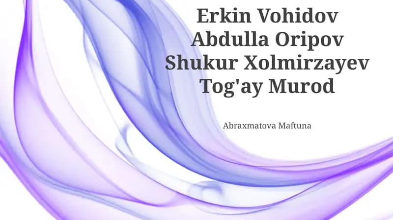 Abdulla Oripov: She'riyat olami