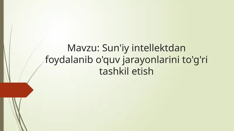 Sun'iy intellekt texnologiyalari